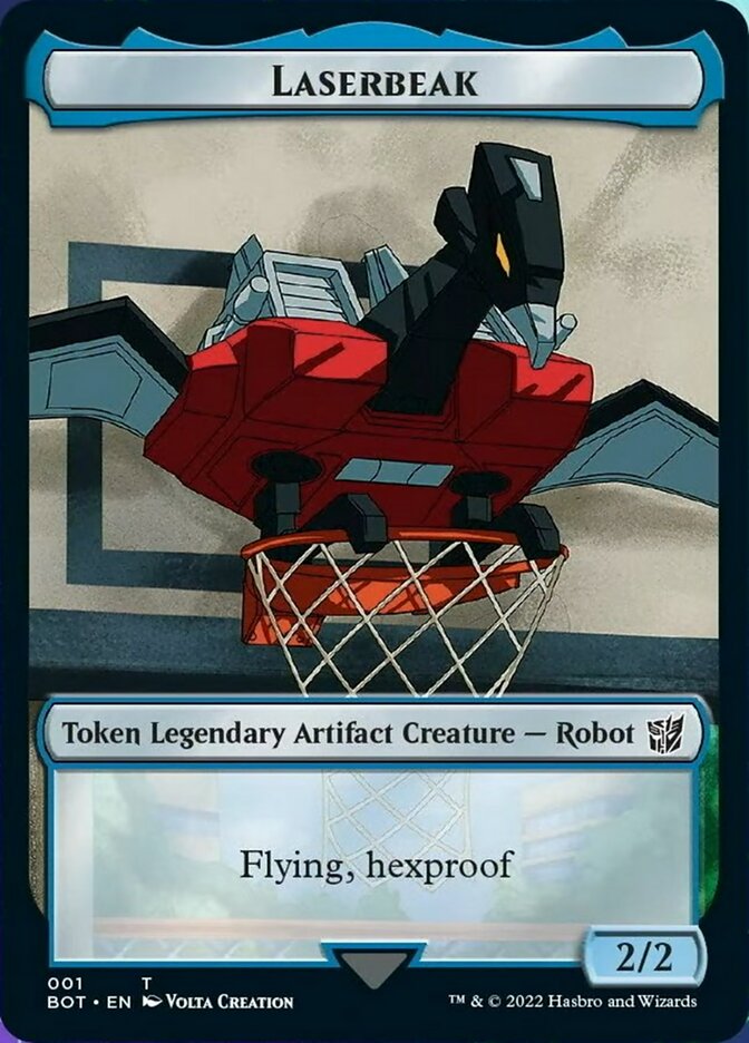 Powerstone // Laserbeak Double-Sided Token [The Brothers' War Tokens] | The CG Realm