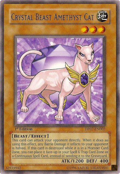 Crystal Beast Amethyst Cat [DP07-EN002] Rare | The CG Realm