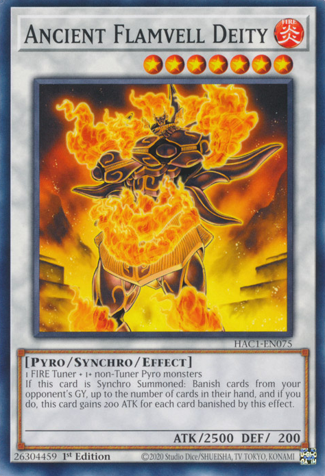 Ancient Flamvell Deity [HAC1-EN075] Parallel Rare | The CG Realm