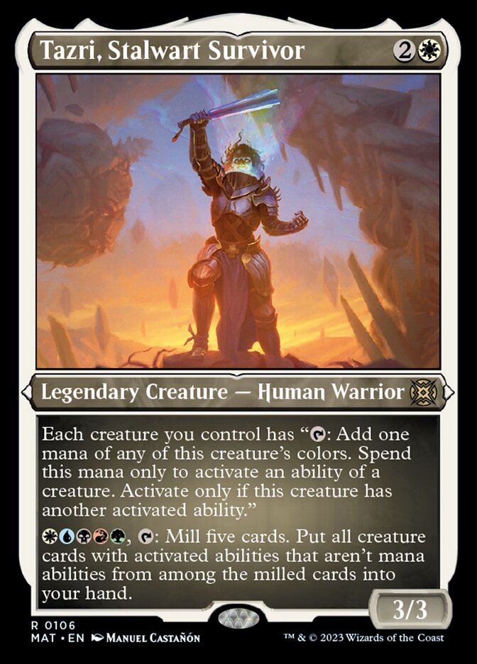 Tazri, Stalwart Survivor (Foil Etched) [March of the Machine: The Aftermath] | The CG Realm