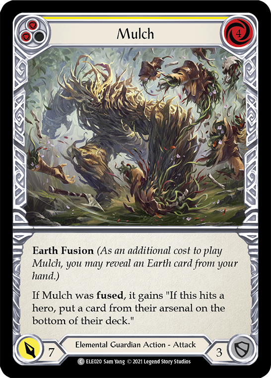 Mulch (Yellow) [ELE020] (Tales of Aria)  1st Edition Rainbow Foil | The CG Realm