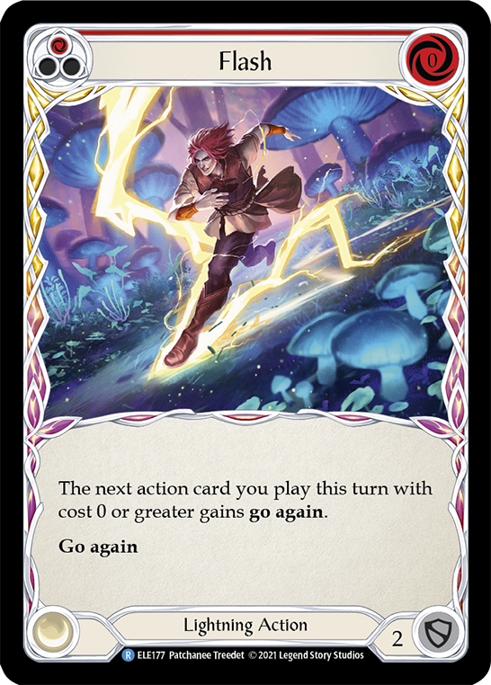 Flash (Red) [ELE177] (Tales of Aria)  1st Edition Rainbow Foil | The CG Realm
