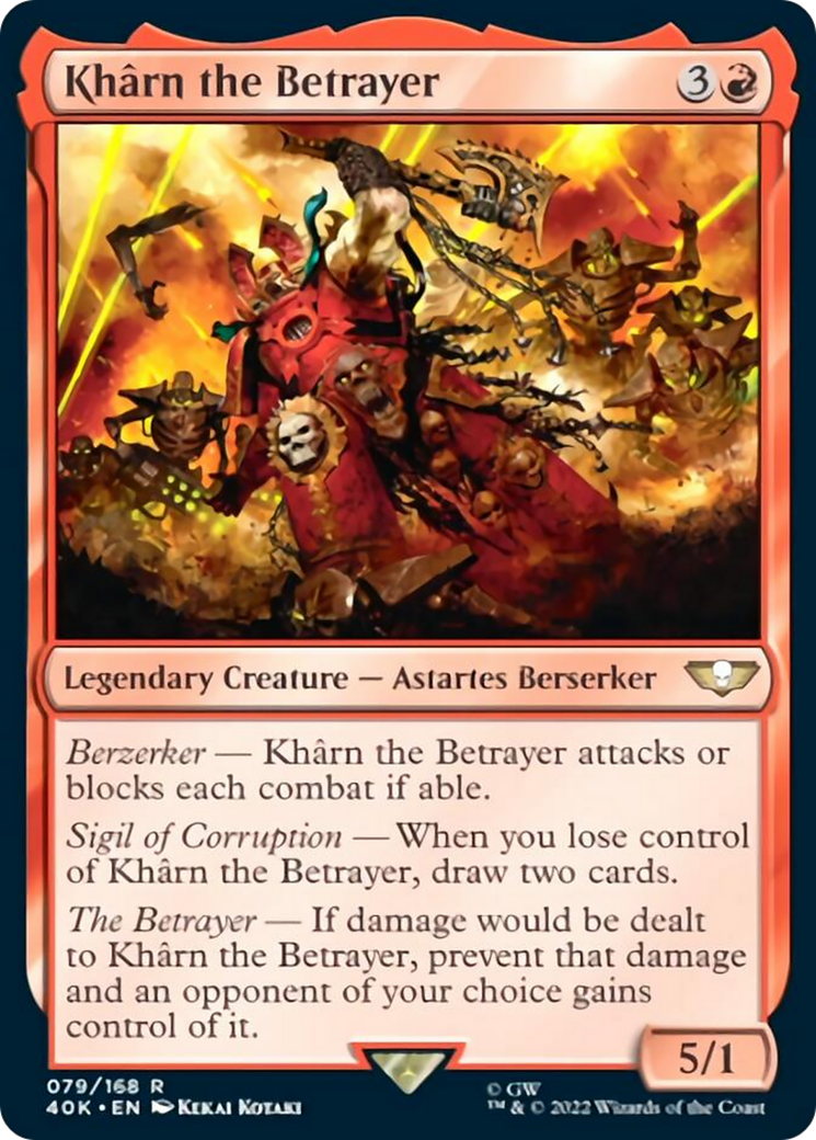 Kharn the Betrayer (Surge Foil) [Warhammer 40,000] | The CG Realm