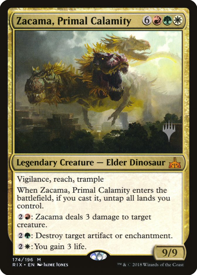 Zacama, Primal Calamity (Promo Pack) [Rivals of Ixalan Promos] | The CG Realm