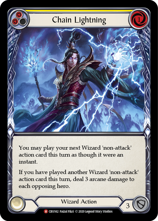 Chain Lightning [CRU162] (Crucible of War)  1st Edition Normal | The CG Realm