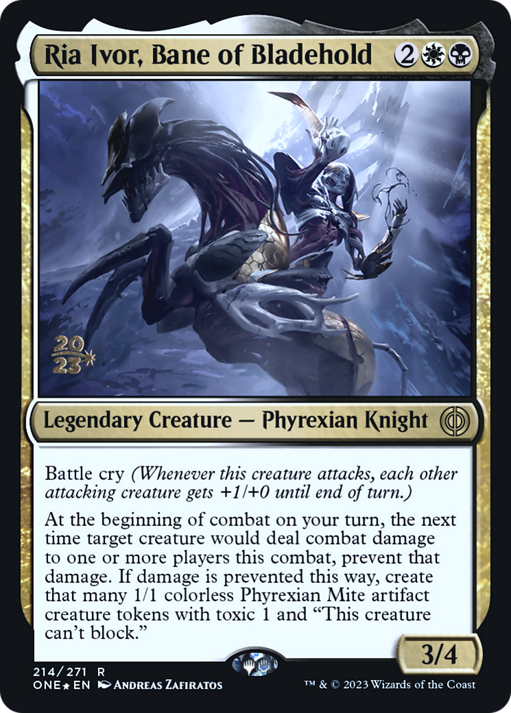 Ria Ivor, Bane of Bladehold [Phyrexia: All Will Be One Prerelease Promos] | The CG Realm