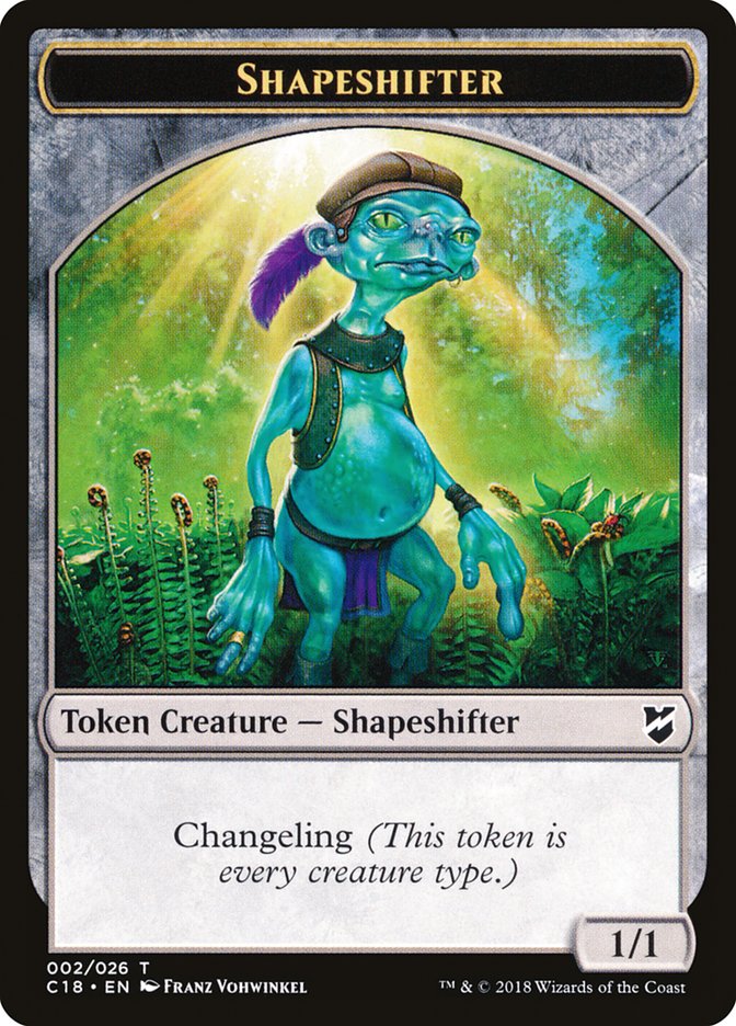 Zombie // Shapeshifter Double-Sided Token [Commander 2018 Tokens] | The CG Realm