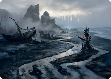 Shipwreck Marsh Art Card [Innistrad: Midnight Hunt Art Series] | The CG Realm