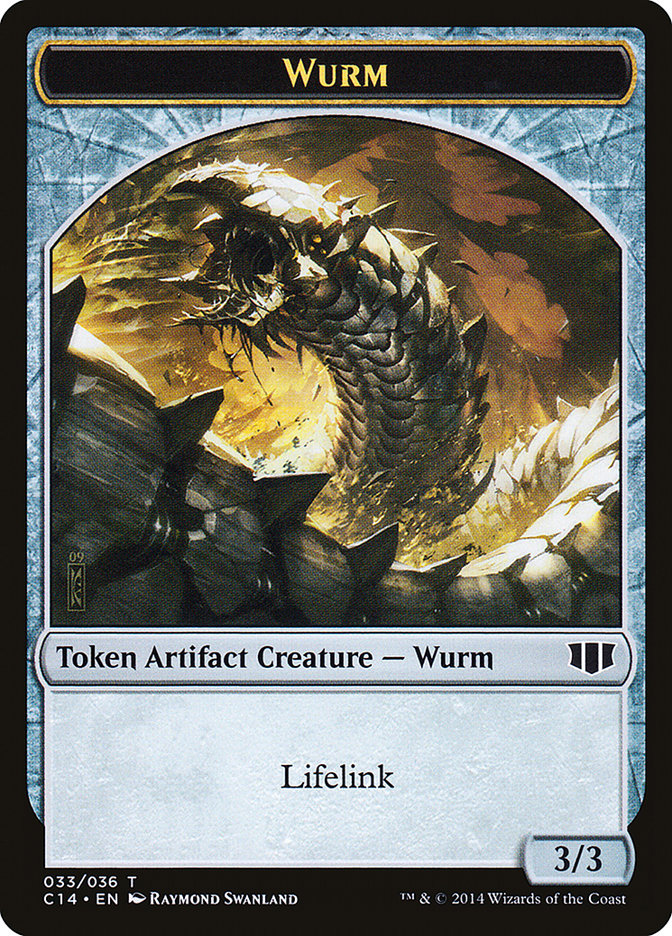 Wurm (Lifelink) // Goat Double-sided Token (C14-33 // 3) - Commander 2014 Tokens