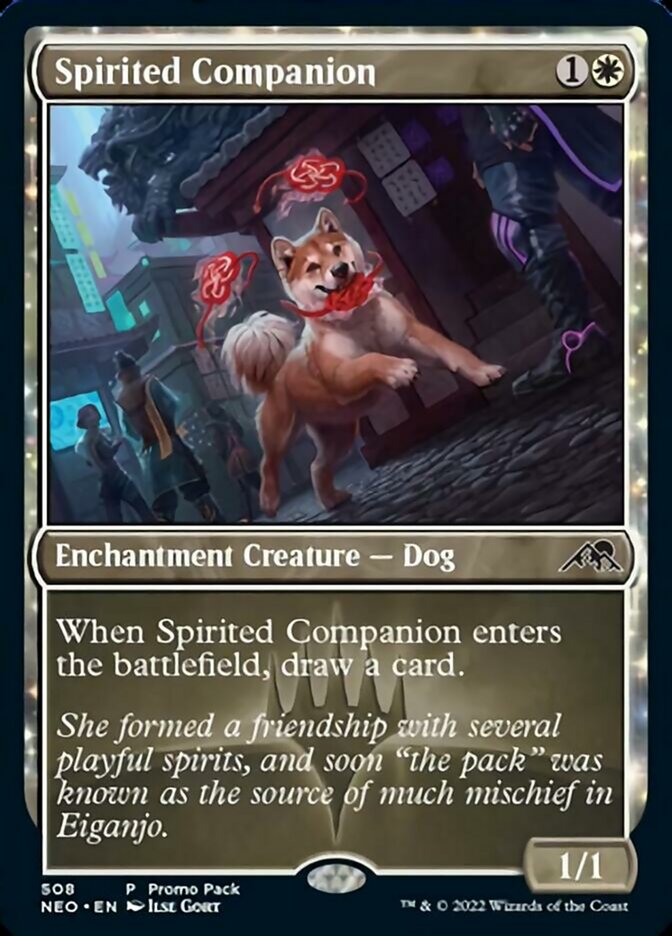 Spirited Companion (Promo Pack) [Kamigawa: Neon Dynasty Promos] | The CG Realm