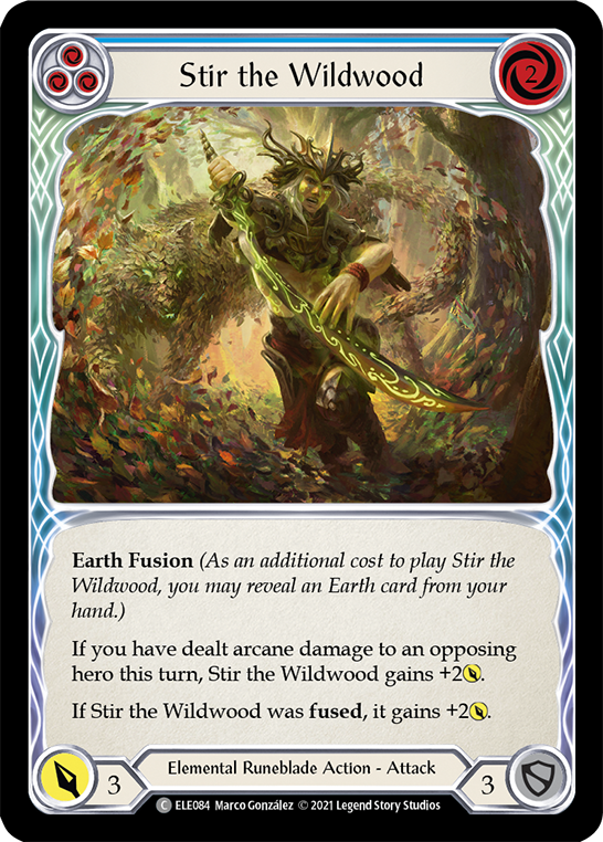 Stir the Wildwood (Blue) [ELE084] (Tales of Aria)  1st Edition Rainbow Foil | The CG Realm