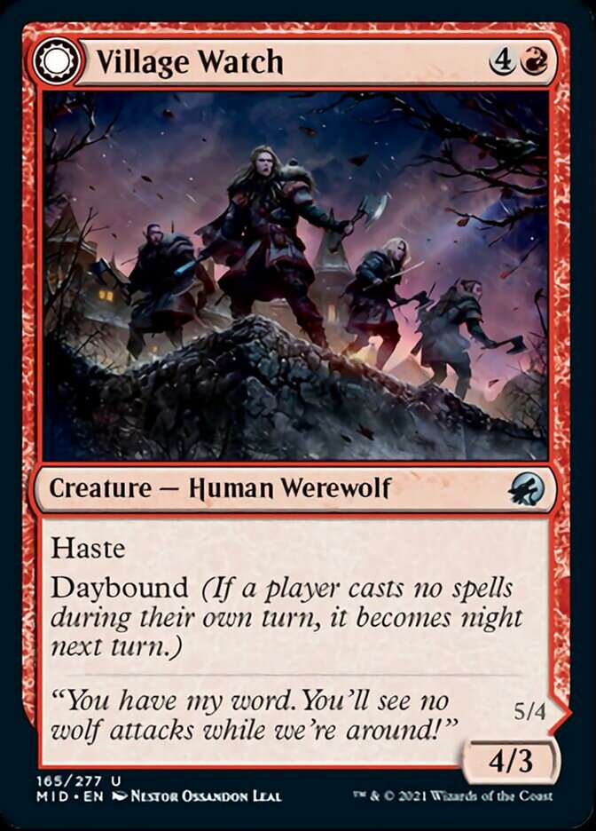 Village Watch (MID-165) - Innistrad: Midnight Hunt: (Double Faced Transform)