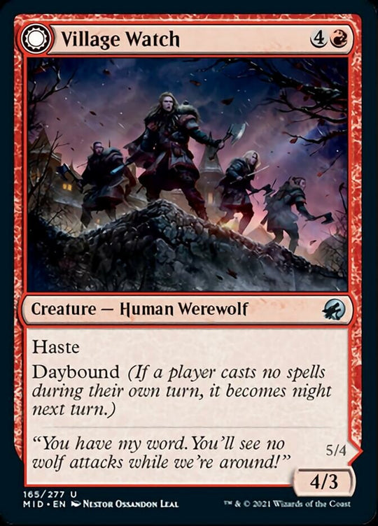 Village Watch (MID-165) - Innistrad: Midnight Hunt: (Double Faced Transform)