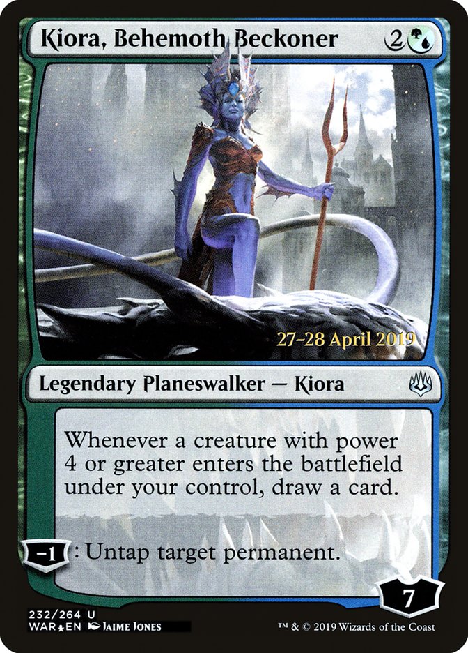 Kiora, Behemoth Beckoner [War of the Spark Prerelease Promos] | The CG Realm