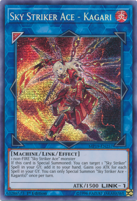 Sky Striker Ace - Kagari [MP19-EN257] Prismatic Secret Rare | The CG Realm