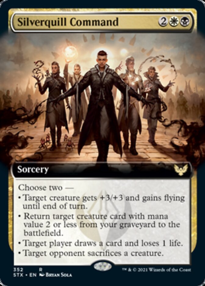 Silverquill Command (Extended Art) [Strixhaven: School of Mages] | The CG Realm