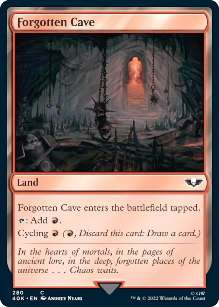Forgotten Cave (Surge Foil) [Warhammer 40,000] | The CG Realm