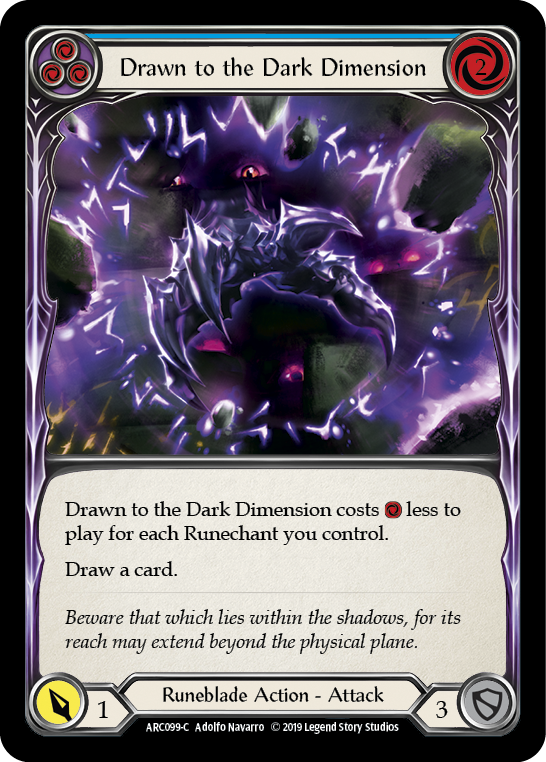 Drawn to the Dark Dimension (Blue) [ARC099-C] (Arcane Rising)  1st Edition Normal | The CG Realm