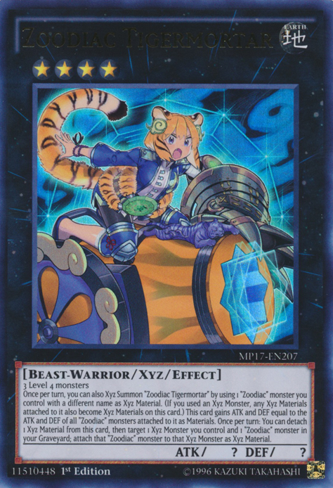 Zoodiac Tigermortar [MP17-EN207] Ultra Rare | The CG Realm