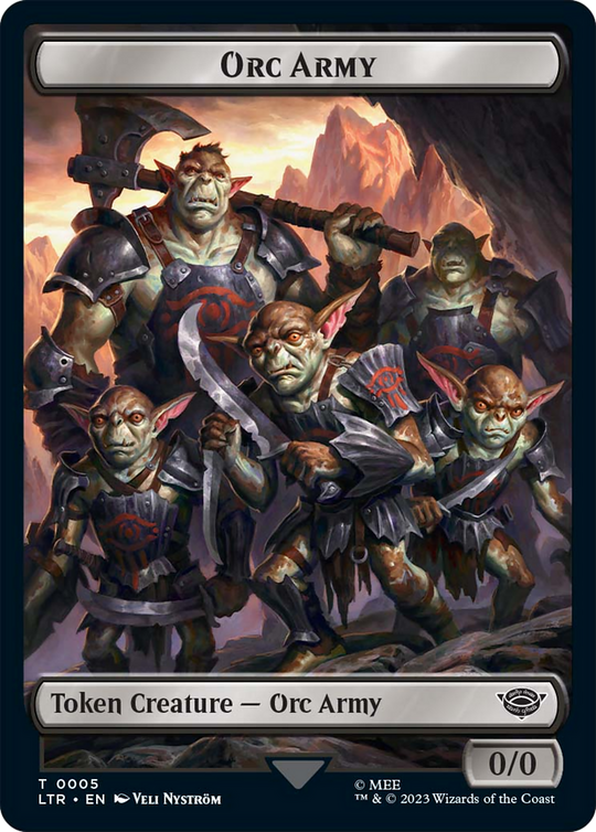Orc Army (0006) // Orc Army (0005) Double-Sided Token (LTR-6 // 5) - The Lord of the Rings: Tales of Middle-earth