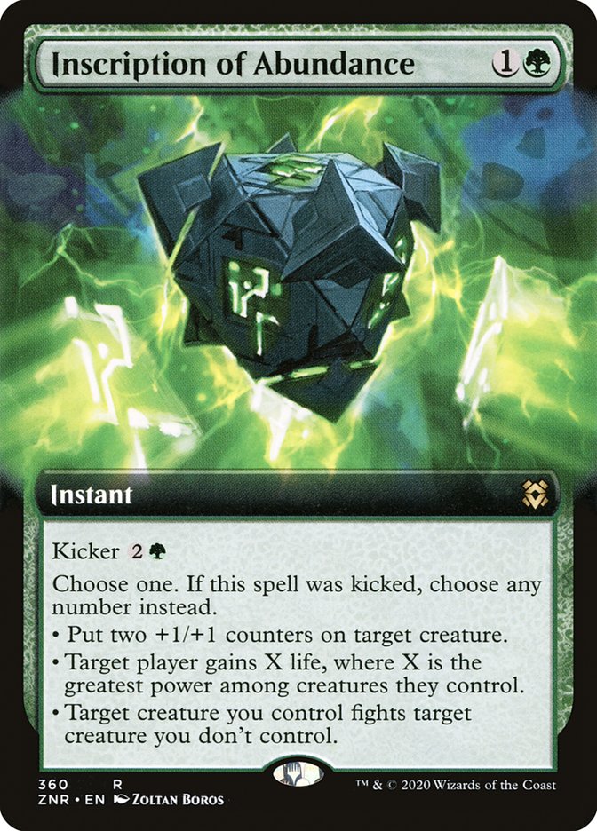 Inscription of Abundance (Extended Art) [Zendikar Rising] | The CG Realm