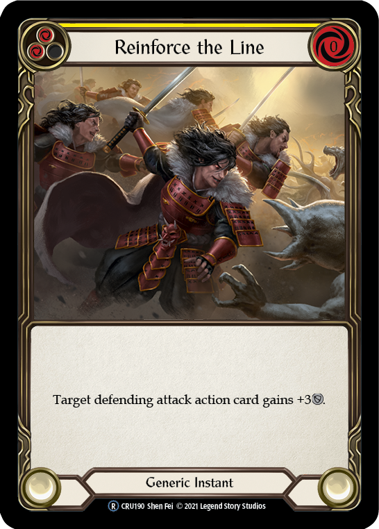 Reinforce the Line (Yellow) [U-CRU190] (Crucible of War Unlimited)  Unlimited Rainbow Foil | The CG Realm