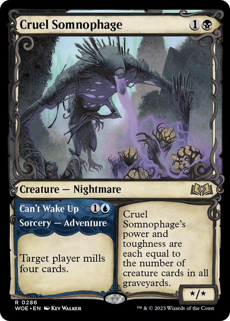 Cruel Somnophage // Can't Wake Up (Showcase) [Wilds of Eldraine] | The CG Realm