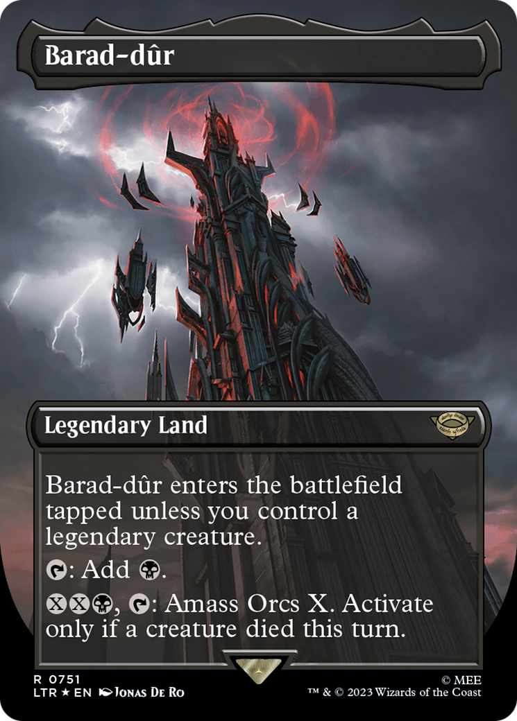 Barad-dur (0751) (Borderless) (Surge Foil) [The Lord of the Rings: Tales of Middle-Earth] | The CG Realm