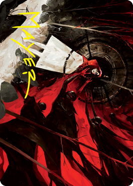 Curse of Hospitality Art Card (Gold-Stamped Signature) [Innistrad: Crimson Vow Art Series] | The CG Realm