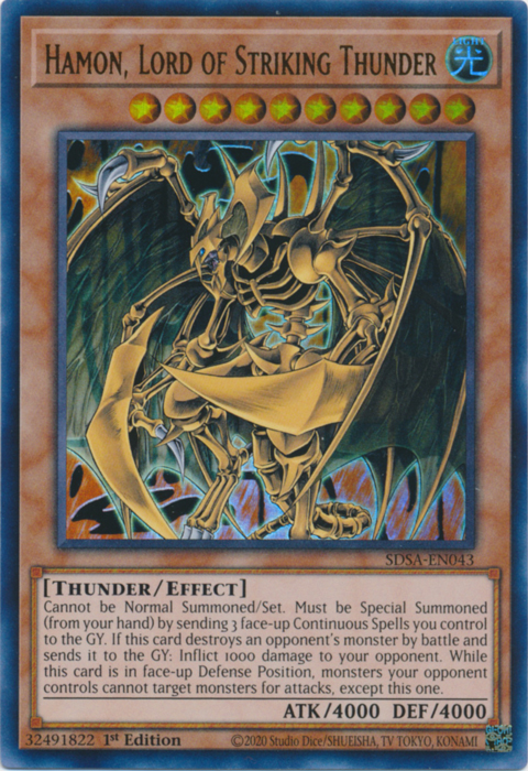 Hamon, Lord of Striking Thunder [SDSA-EN043] Ultra Rare | The CG Realm