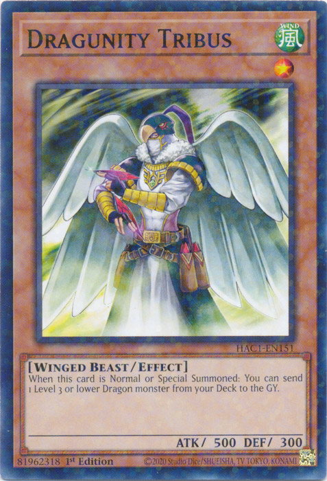 Dragunity Tribus (Duel Terminal) [HAC1-EN151] Common | The CG Realm
