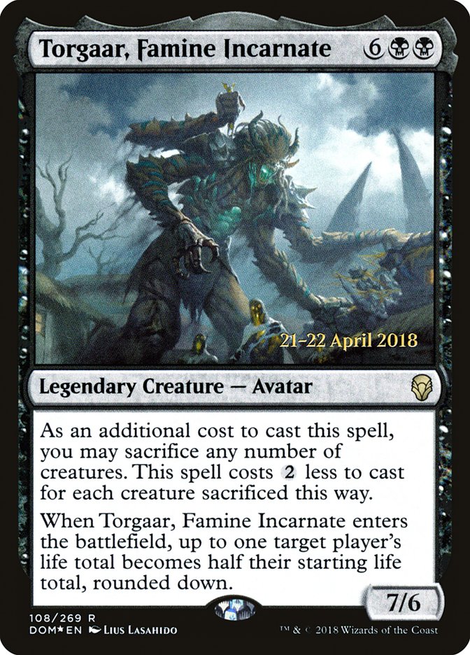 Torgaar, Famine Incarnate [Dominaria Prerelease Promos] | The CG Realm