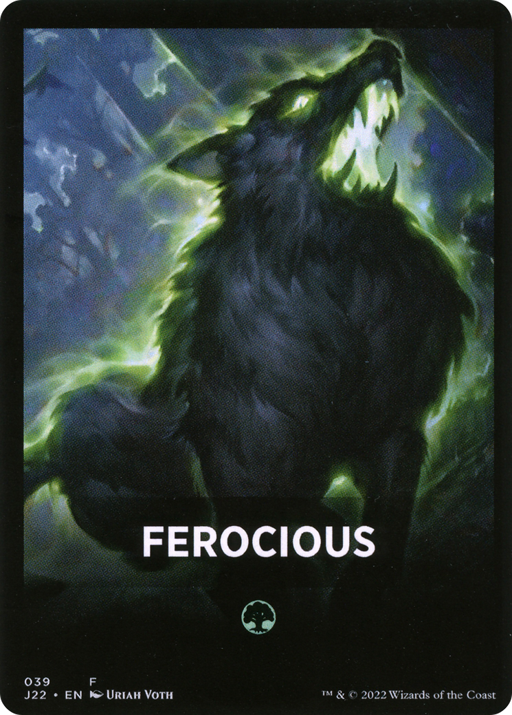 Ferocious Theme Card [Jumpstart 2022 Front Cards] | The CG Realm