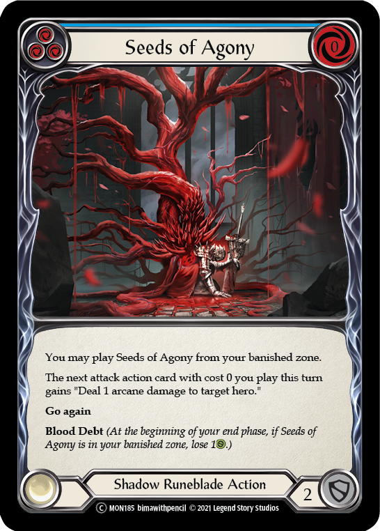 Seeds of Agony (Blue) [U-MON185] (Monarch Unlimited)  Unlimited Normal | The CG Realm