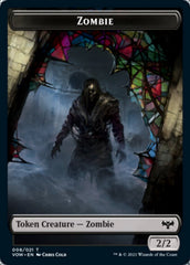 Zombie (008) // Wolf (014) Double-Sided Token [Innistrad: Crimson Vow Tokens] | The CG Realm