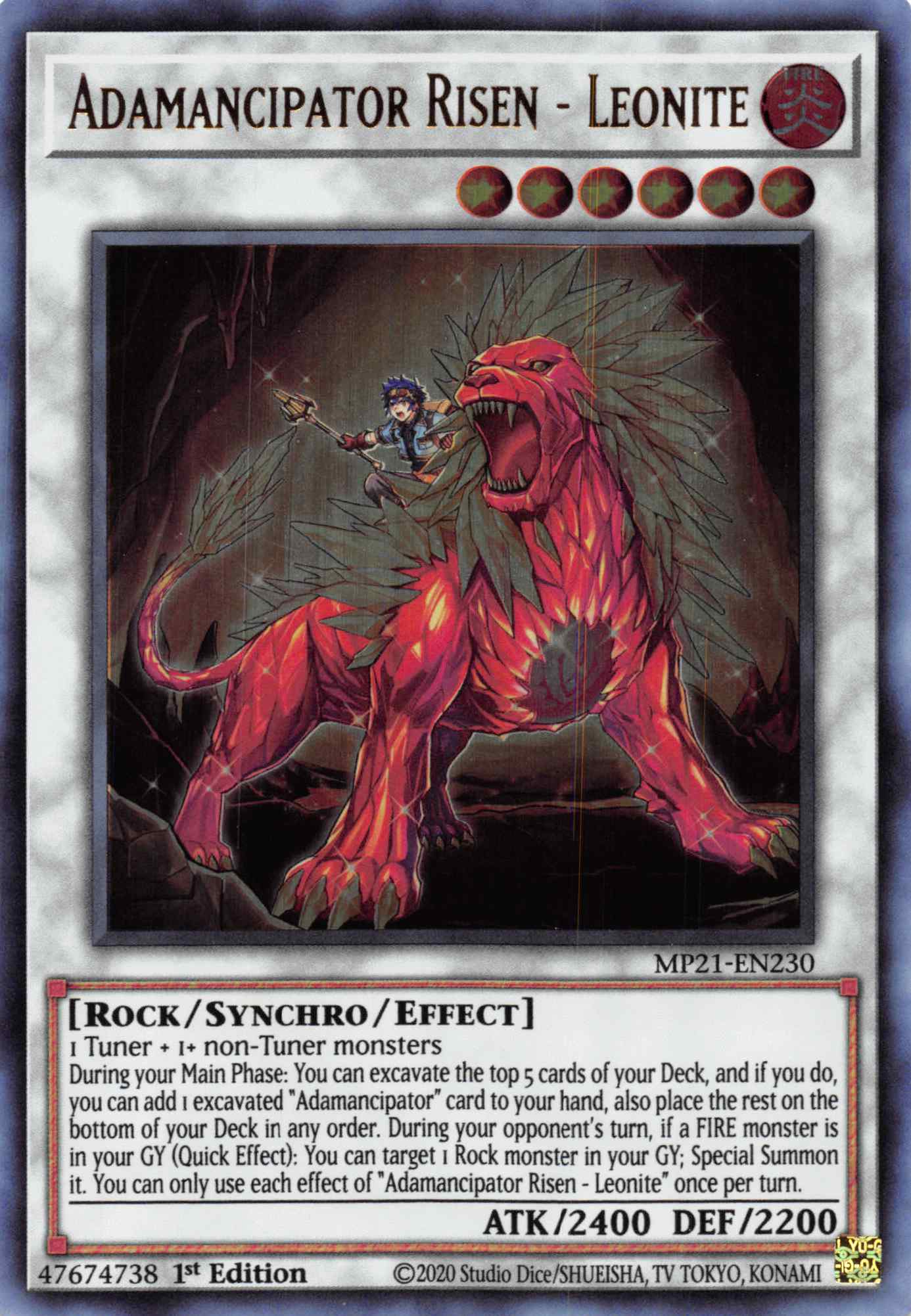 Adamancipator Risen - Leonite [MP21-EN230] Ultra Rare | The CG Realm