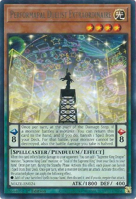 Performapal Duelist Extraordinaire [MAZE-EN024] Rare | The CG Realm