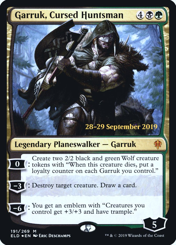 Garruk, Cursed Huntsman [Throne of Eldraine Prerelease Promos] | The CG Realm