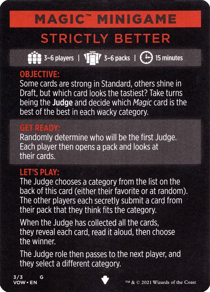 Strictly Better (Magic Minigame) [Innistrad: Crimson Vow Minigame] | The CG Realm
