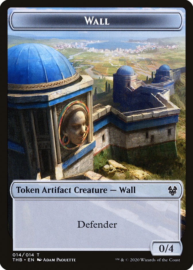 Human Soldier // Wall Double-Sided Token (THB-2 // 14) - Theros Beyond Death Tokens Foil