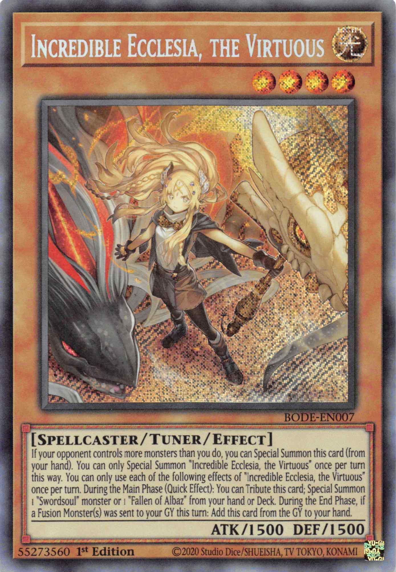 Incredible Ecclesia, the Virtuous [BODE-EN007] Secret Rare | The CG Realm