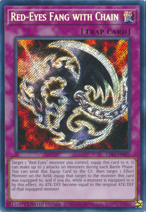 Red-Eyes Fang with Chain [LDS1-EN021] Secret Rare | The CG Realm