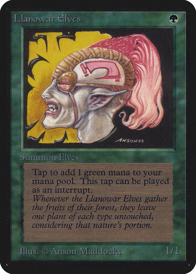 Llanowar Elves [Alpha Edition] | The CG Realm