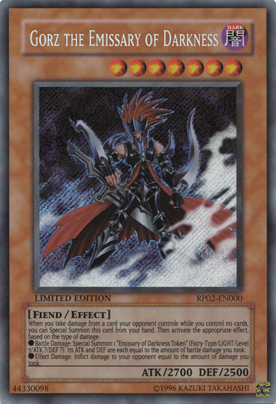 Gorz the Emissary of Darkness [RP02-EN000] Secret Rare | The CG Realm