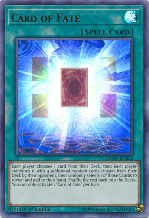 Card of Fate [DUOV-EN052] Ultra Rare | The CG Realm