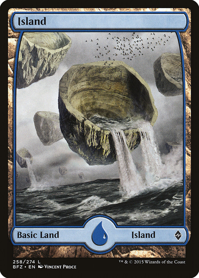 Island (258) (Full Art) [Battle for Zendikar] | The CG Realm