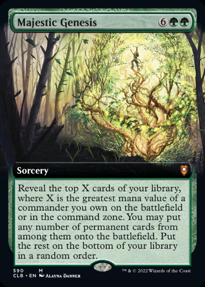 Majestic Genesis (Extended Art) [Commander Legends: Battle for Baldur's Gate] | The CG Realm