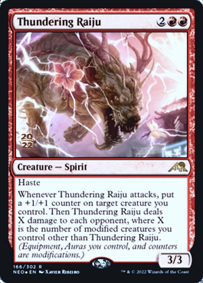 Thundering Raiju [Kamigawa: Neon Dynasty Prerelease Promos] | The CG Realm