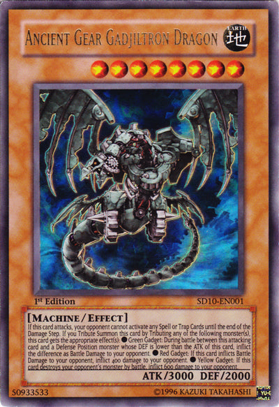 Ancient Gear Gadjiltron Dragon [SD10-EN001] Ultra Rare | The CG Realm