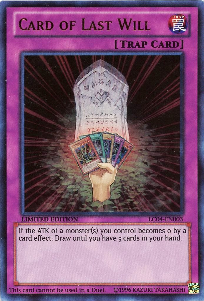 Card of Last Will [LC04-EN003] Ultra Rare | The CG Realm